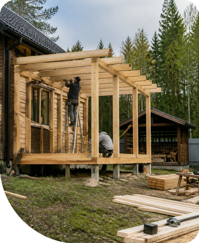 Строительство пристроек и построек на участке в Москве